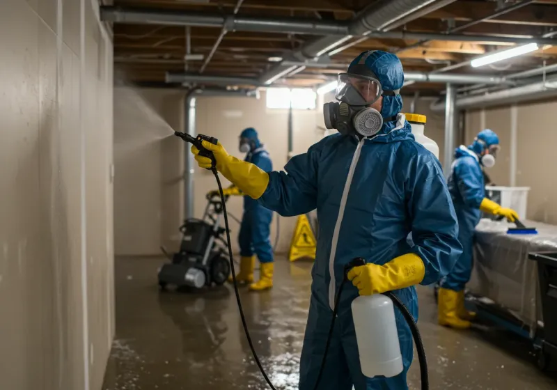 Basement Sanitization and Antimicrobial Treatment process in Johnson County, IN